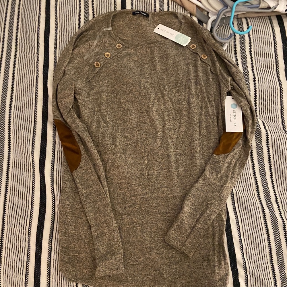 Pink Clover Sweater NWT